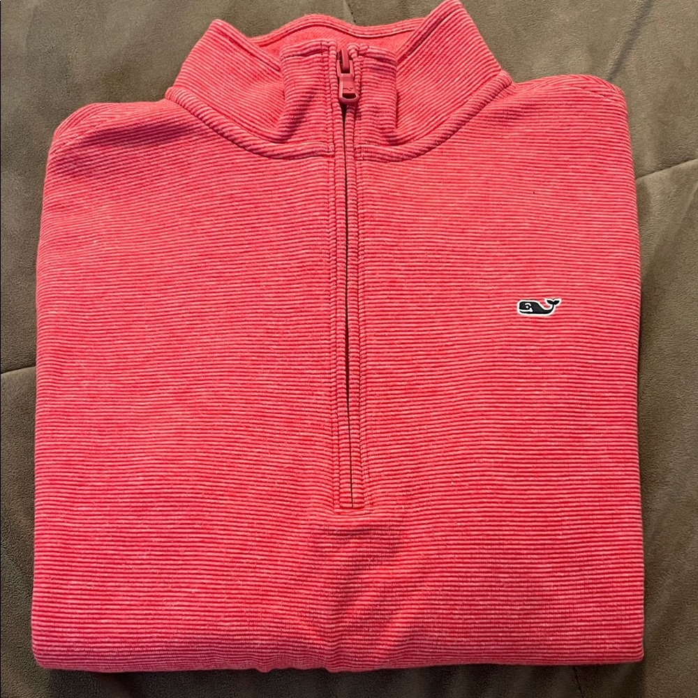 EUC Vineyard Vines Boys Vibrant Red Zip-Up Sweater